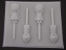 575sp Frosted Princess II Frozen Snowman Chocolate Lollipop Mold